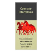 Fantasy Red Horses Reclamekaart (Achterkant)