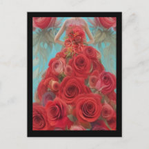 Fantasy Red Roses Wedding Dress Gothic Bride Diva