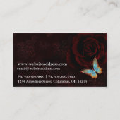 Fantasy Redhead Dark Gothic Style Visitekaartje 2 (Achterkant)