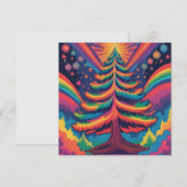 Fantasy Regenboog Kerstboom en Ornamenten Feestdagenkaart (Voorkant / Achterkant)