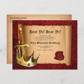 Fantasy Ridder Middeleeuwse Bar Mitswa Sla de Datu Briefkaart (Voorkant / Achterkant)