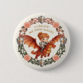 Fantasy Ridder Prinses Draak Aangepaste Esthetiek Ronde Button 5,7 Cm (Voorkant)