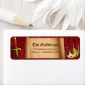 Fantasy Ridder Zwaard Middeleeuwse Tijden Bar Mitz Etiket (Insitu)