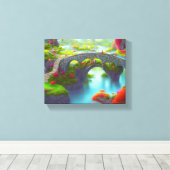 Fantasy River Gardens Canvas Afdruk (Insitu (Houten vloer))