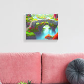 Fantasy River Gardens Canvas Afdruk (Insitu (Woonkamer))