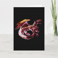 Fantasy Robijn Rode Draak Kaart Aanpasbaar