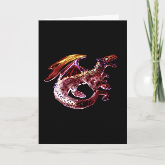Fantasy Robijn Rood Drakenkaart Kaart (Voorkant)