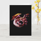 Fantasy Robijn Rood Drakenkaart Kaart (Gele Bloem)
