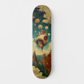 Fantasy robot ship wall art skateboard (Voorkant)