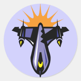 Fantasy Rocket Ship Flight Sticker