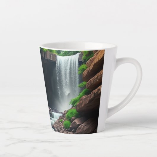 Fantasy rode rozen voor een waterval latte mok (Rechts)