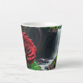 Fantasy rode rozen voor een waterval latte mok (Voorkant)