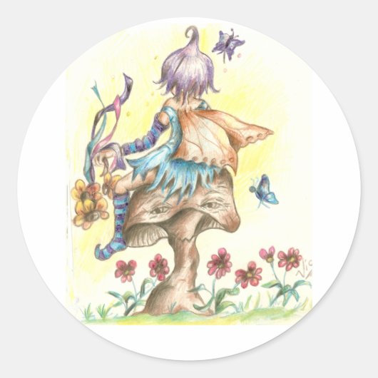 Fantasy Ronde Sticker (Voorkant)