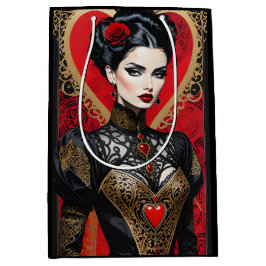 Fantasy Rood en Zwart Gothic Lady Gift Bag Medium Cadeauzakje