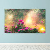 FANTASY Roos Garden - Gewatteerd Canvas Afdruk (Insitu (Houten vloer))