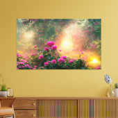 FANTASY Roos Garden - Gewatteerd Canvas Afdruk (Insitu (Woonkamer))