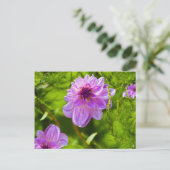 Fantasy Roze Dahlia Briefkaart (Staand voorkant)