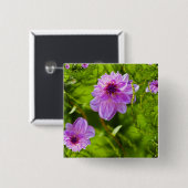 Fantasy Roze Dahlia Vierkante Button 5,1 Cm (Voorkant /achterkant)
