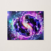 Fantasy Roze en Paarse Swirly Cosmic Space Event Legpuzzel (Horizontaal)