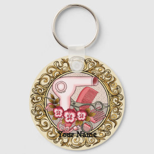 Fantasy Roze Viooltje Schoonheidsspecialiste Sleut Sleutelhanger