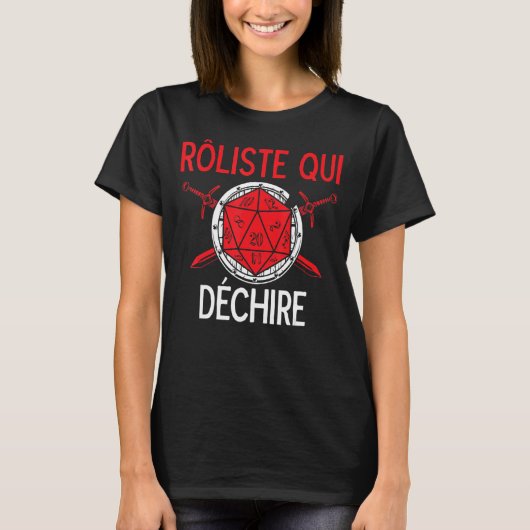 Fantasy RPG D20 Role Game Gift JDR T-shirt (Voorkant)