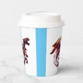 Fantasy Ruby Red Dragon Papieren Bekers (Links)