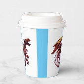 Fantasy Ruby Red Dragon Papieren Bekers (Rechts)