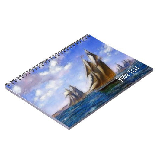 Fantasy Sailing Ships Notitieboek (Linkerzijde)