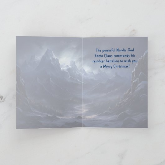 Fantasy Santa Old Nick Kerst Kaart (Binnen)