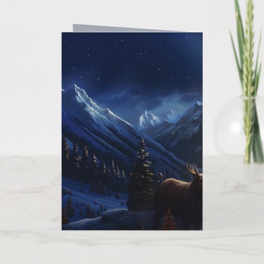 Fantasy Santa Old Nick Kerst Kaart (Achterkant)