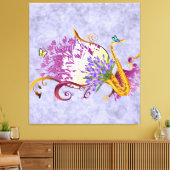 Fantasy Saxofoon Muziek 3 Panel Canvas Afdruk (Insitu (Woonkamer))