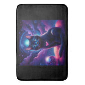 Fantasy Scene Black Kitten Beautiful Blue Eyes Badmat (Voorkant Verticaal)