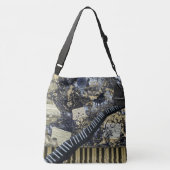Fantasy Scene met toetsenbordlandschap Crossbody Tas (Achterkant)
