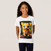 Fantasy schattig dier hybriden meisjes t shirt (Voorkant volledig)