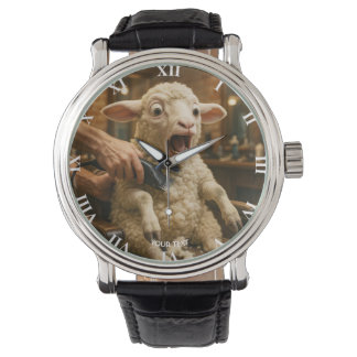 Fantasy Schattig Lam Bang Scheerbeurt Horloge