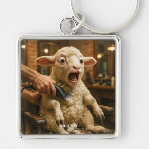 Fantasy Schattig Lam Bang Scheerbeurt Sleutelhanger