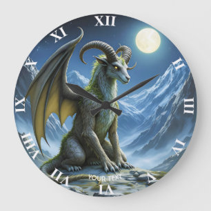 Fantasy Schattig Mythisch Ram Draak Grote Klok