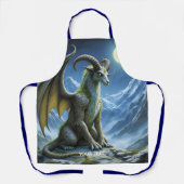 Fantasy Schattig Mythisch Ram Draak Schort (Voorkant)