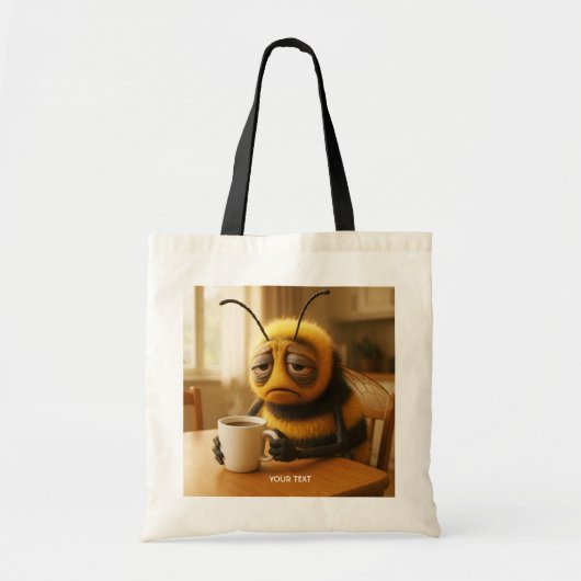 Fantasy Schattig Zeer Moe Bees Tote Bag (Voorkant)