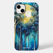 Fantasy Schattige Abstract Bos Maan Case-Mate iPhone Case (Achterkant)
