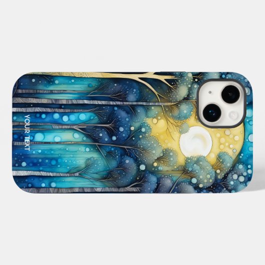 Fantasy Schattige Abstract Bos Maan Case-Mate iPhone Case (Achterkant (horizontaal))