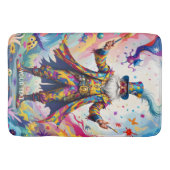 Fantasy Schattige Abstracte Kleurrijke Schilder Badmat (Voorkant)