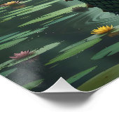 Fantasy Schattige Angry Crocodile Trees Perfect Poster (Hoek)