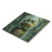 Fantasy Schattige Angry Crocodile Trees Tegeltje (Zijkant)