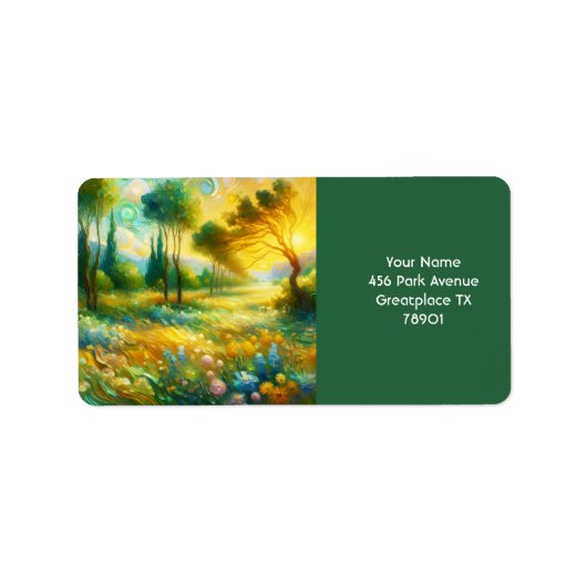 Fantasy Schattige Angry Leaf Forest Etiket (Voorkant)
