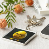 Fantasy Schattige Angry Looking Lemon Sleutelhanger (Zijkant)