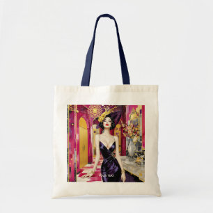 Fantasy Schattige Art Deco Dame Tote Bag