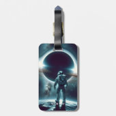 Fantasy Schattige Astronaut Black Hole Bagagelabel (Achterkant verticaal)