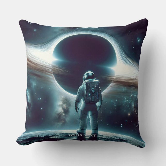 Fantasy Schattige Astronaut Black Hole Kussen (Voorkant)