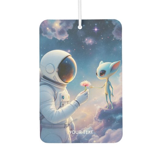Fantasy Schattige Astronaut Space Flower Luchtverfrisser (Voorkant)